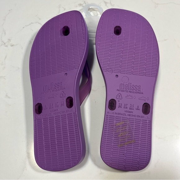 Melissa Purple Flip Flops 6 - Picture 5 of 6